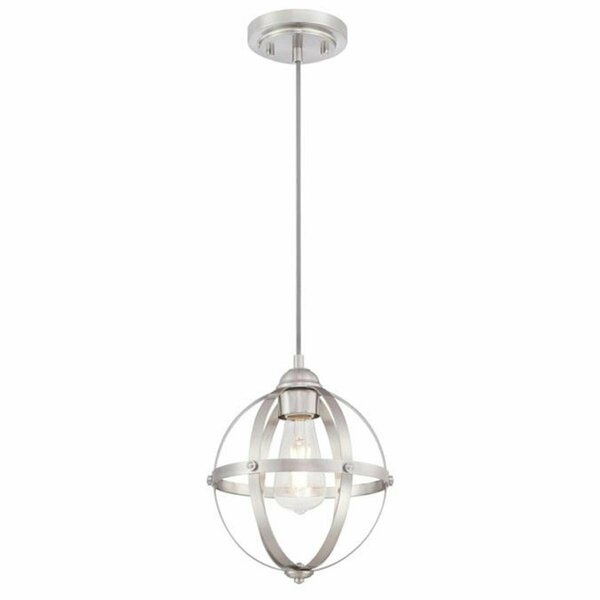 Brilliantbulb 10.24 x 9.84 x 9.84 in. 1 Light Mini Pendant, Brushed Nickel BR2690090